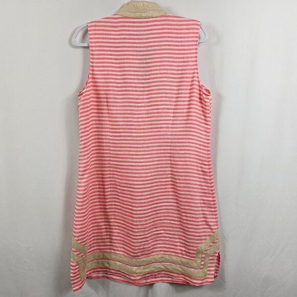 Sail To Sable Classic Sleeveless Tunic Dress in Pink Stripes - Size L - Picture 7 of 12